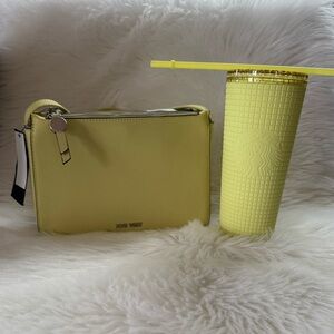 DKNY Lemon Crossbody Bag & Starbucks Tumble Bundle